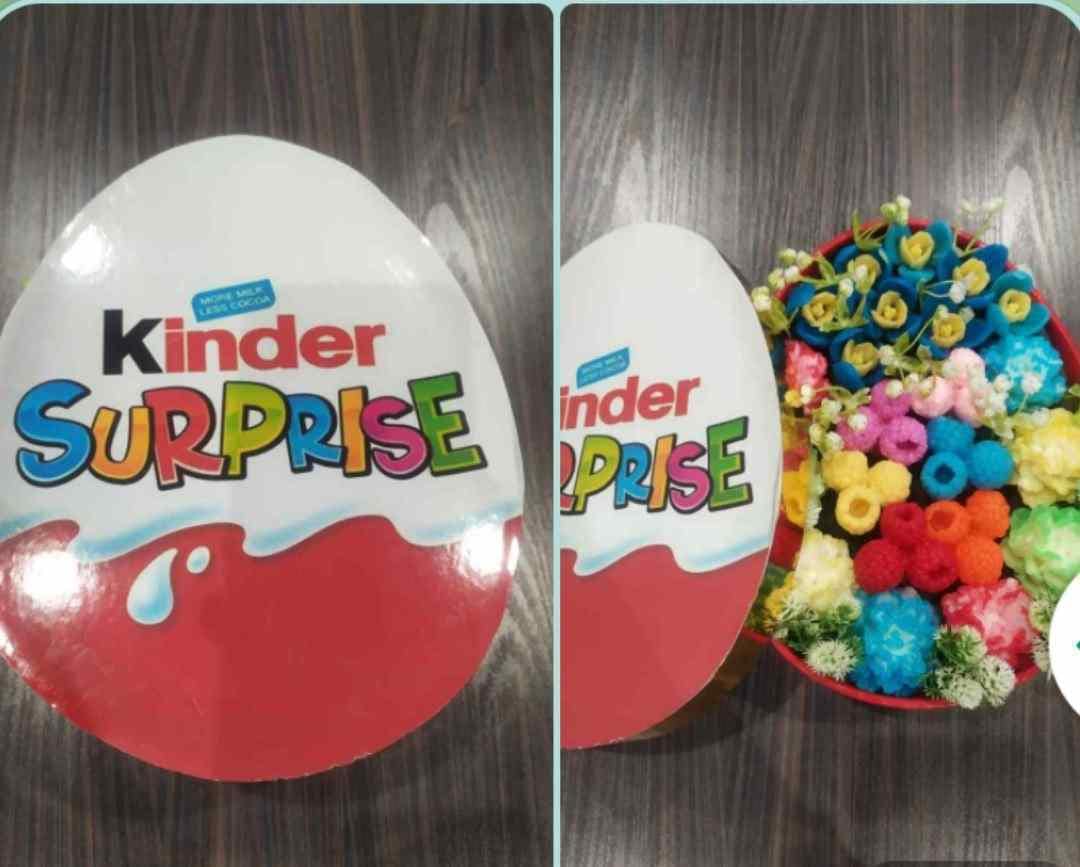 Мыльные цветы в «яйце» в стиле Kinder