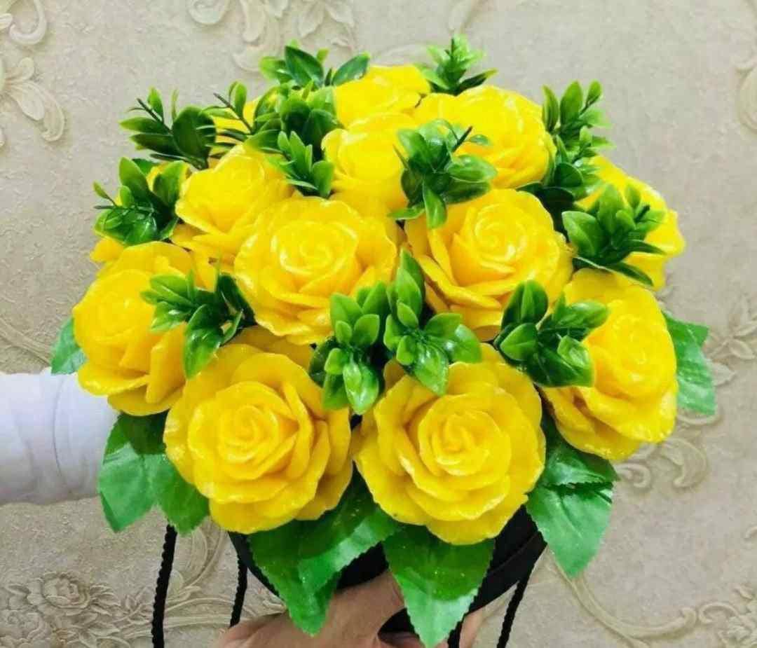 Букет жёлтых роз из мыла — ароматный декор