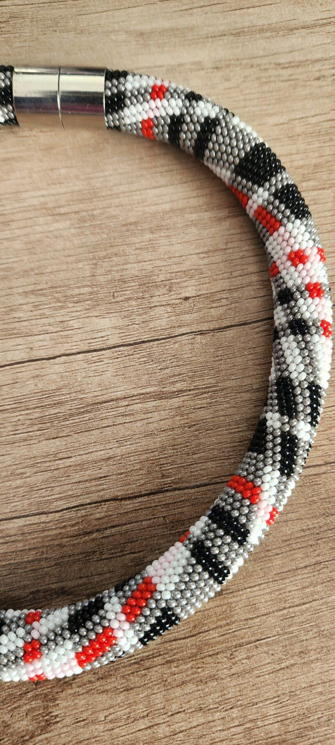 Czech beaded necklace " Parallels " - Image 5