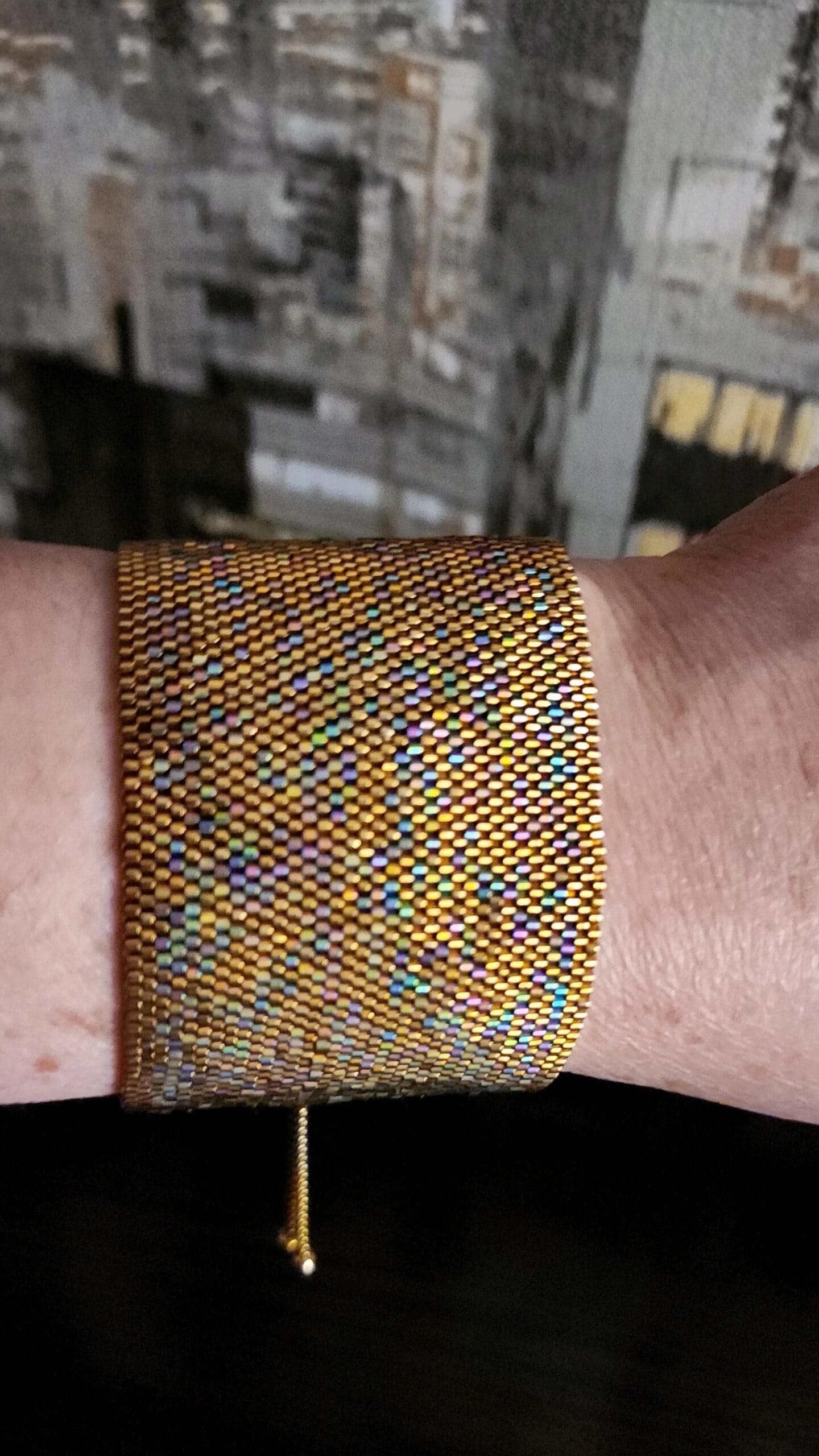 Gold Mix Cuff Bracelet. - Image 6