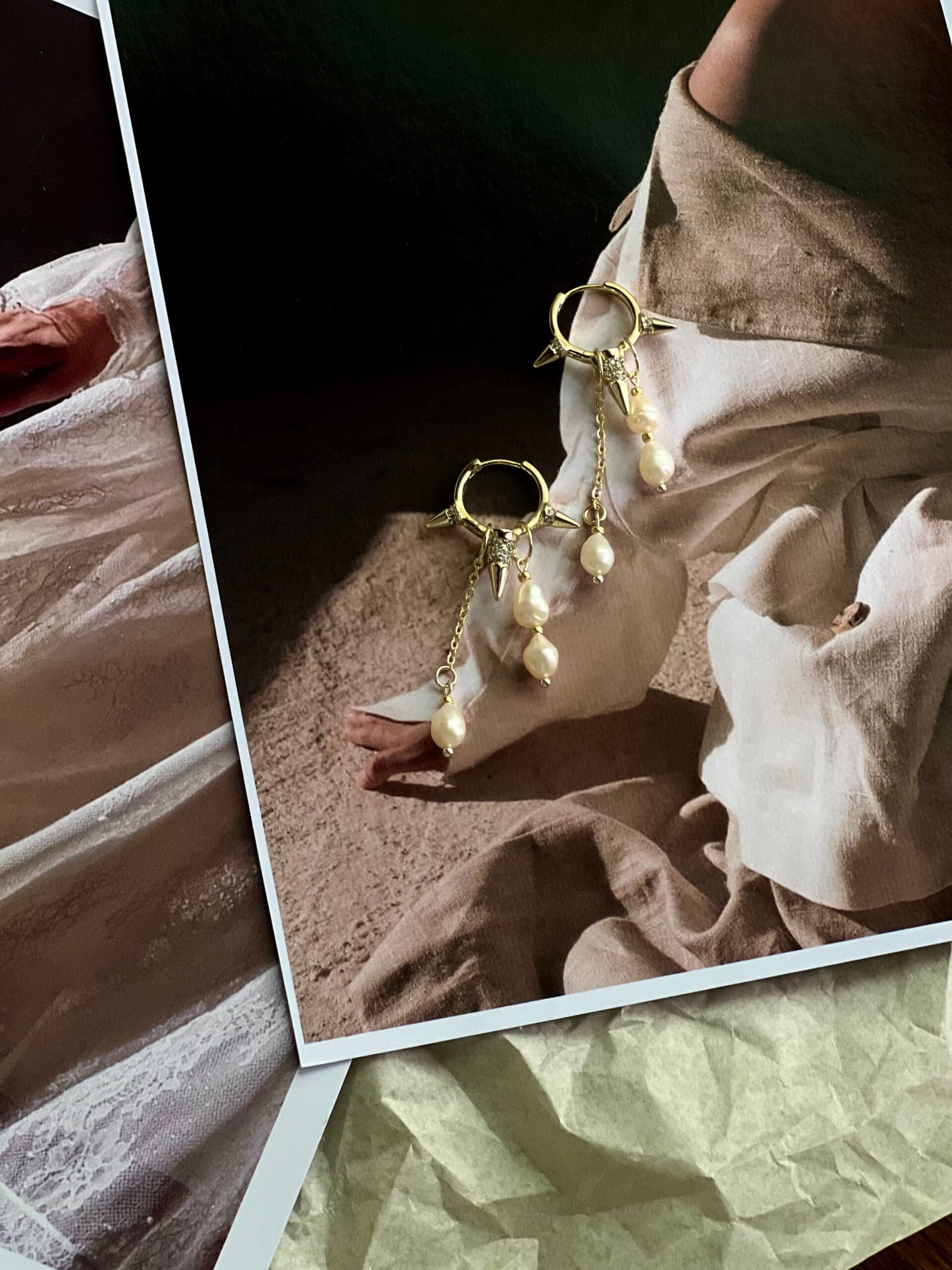Серьги с натуральным жемчугом — изображение 4
