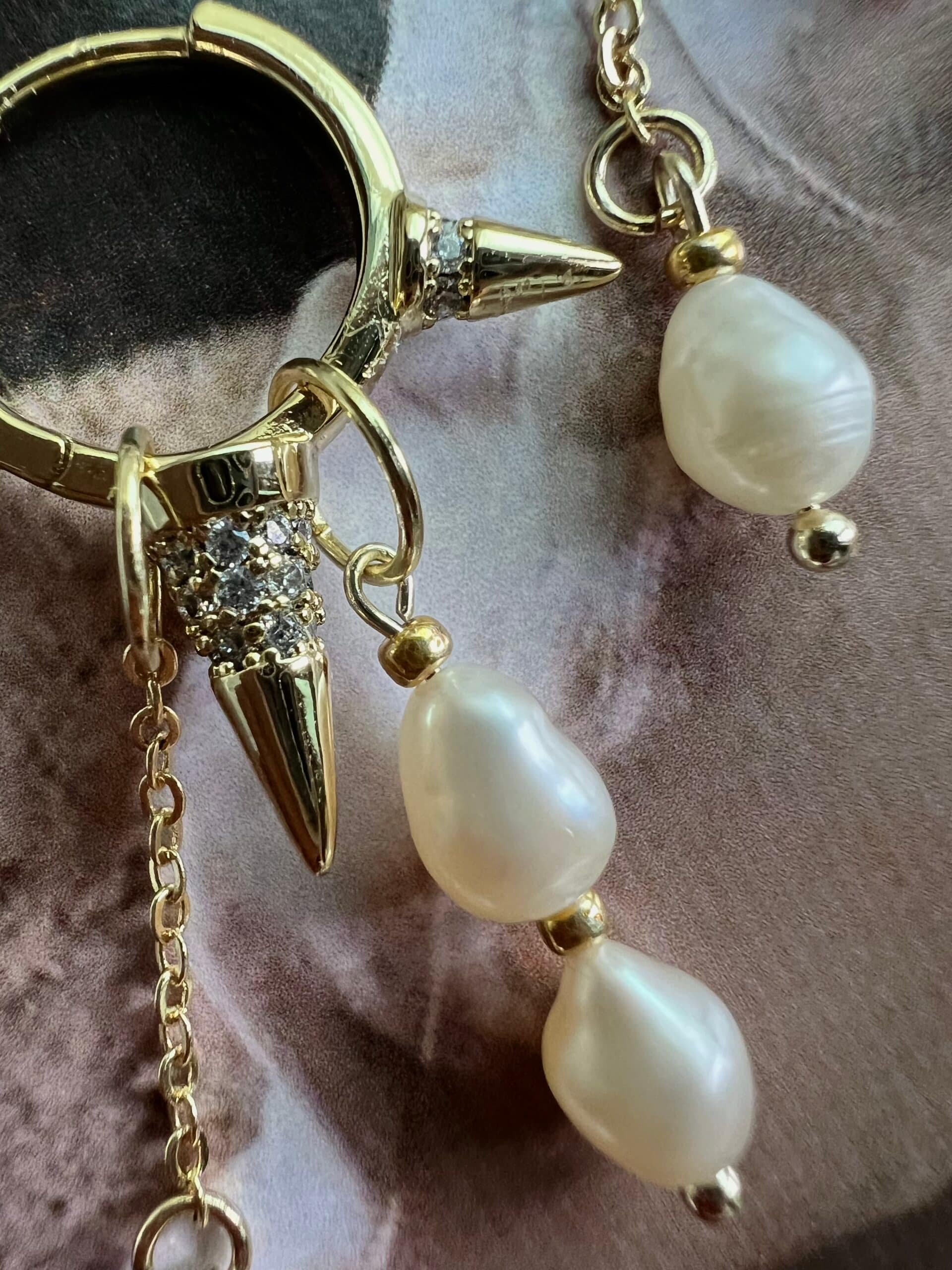 Серьги с натуральным жемчугом — изображение 2