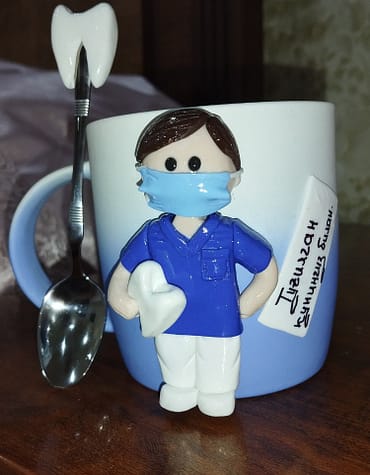 Individual mug by profession with congratulations