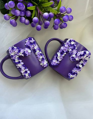 Handmade voluminous decorative mugs