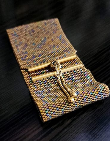 Gold Mix Cuff Bracelet.