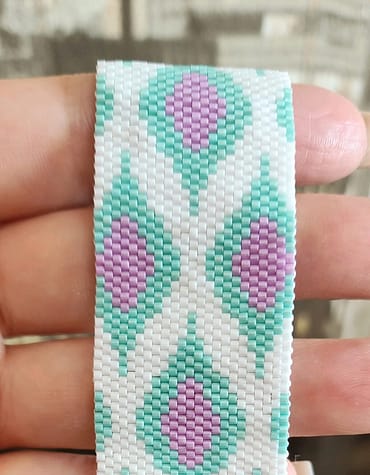 Beaded bracelet "Oriental motifs" series