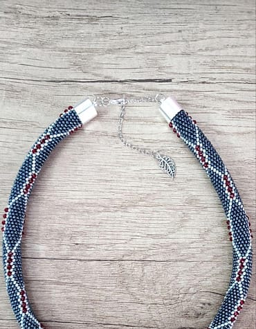 Beaded and crystal necklace tourniquet