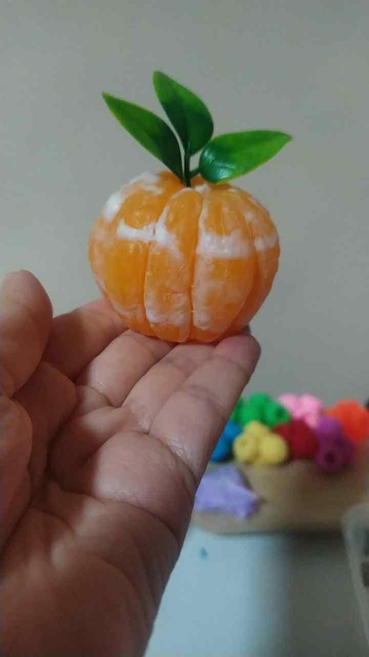 Mandarin shaklidagi sovun — realistik sitrus dekor - Image 2